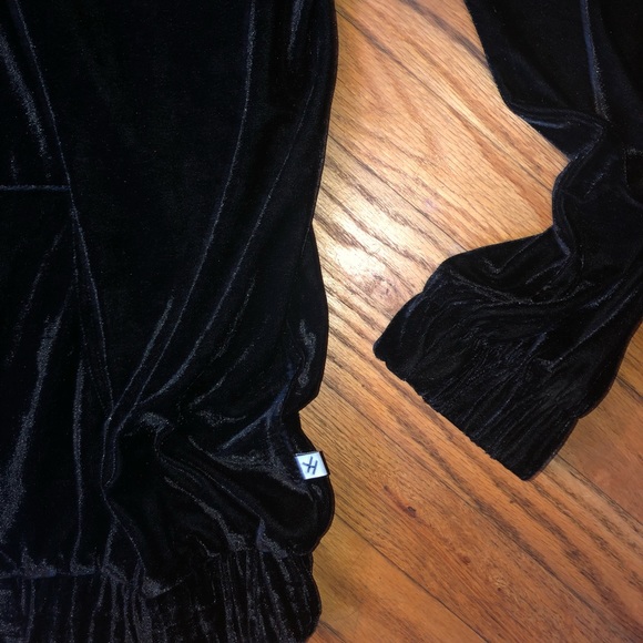 Steve Harvey Black Velour Track Jacket SIZE 2XLT - Picture 3 of 4